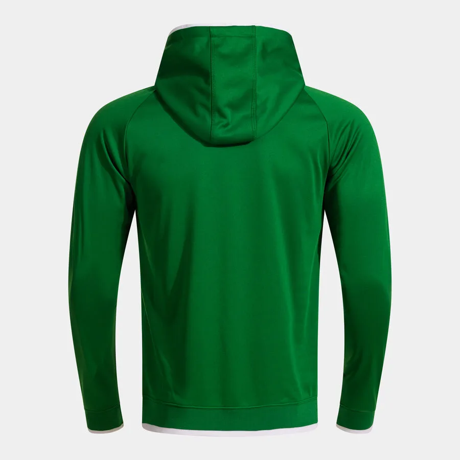 Combi Premium Hoodie — Grün-Weiss in Grün-Weiß, Rückansicht