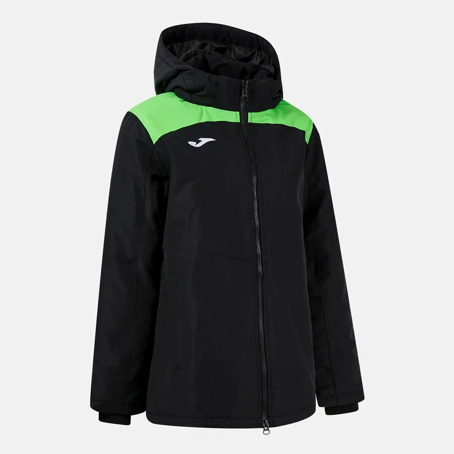 Trivor II Anorak Women — Schwarz-Neongrün in Schwarz-Neongrün, Schrägansicht