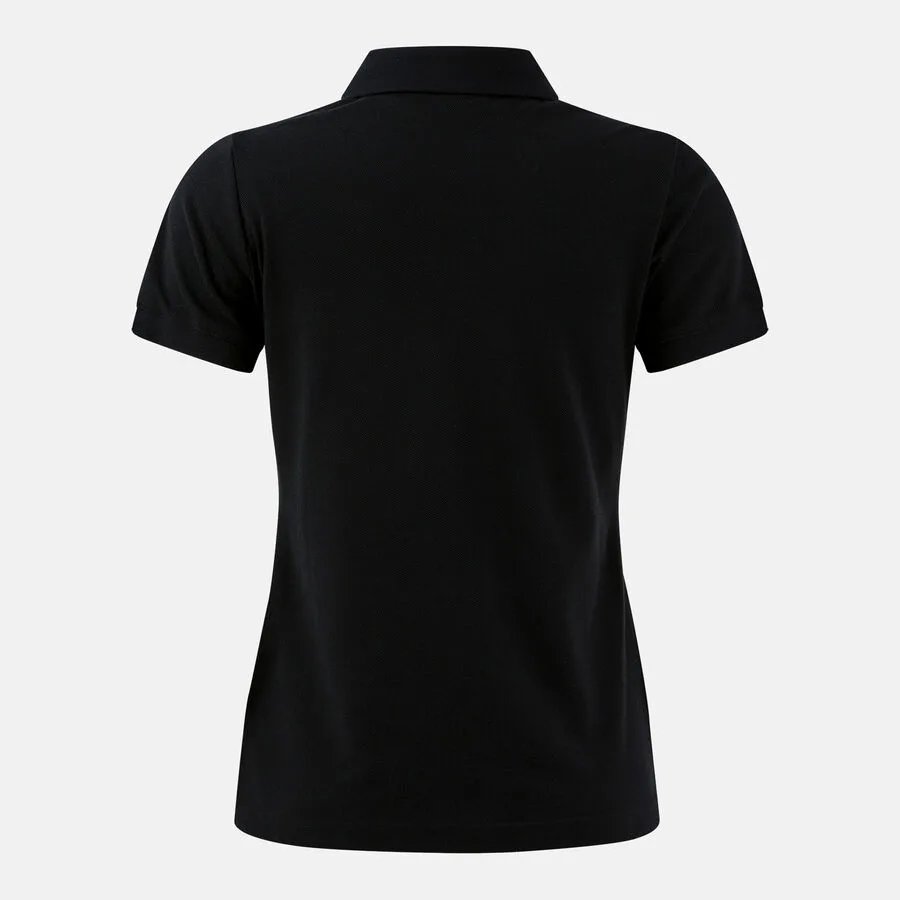 Bali III Polo Women — Schwarz in Schwarz, Rückansicht
