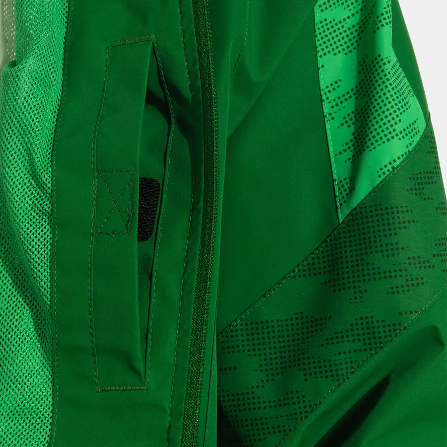 Champions VIII Regenjacke — Grün in Grün, Detailansicht
