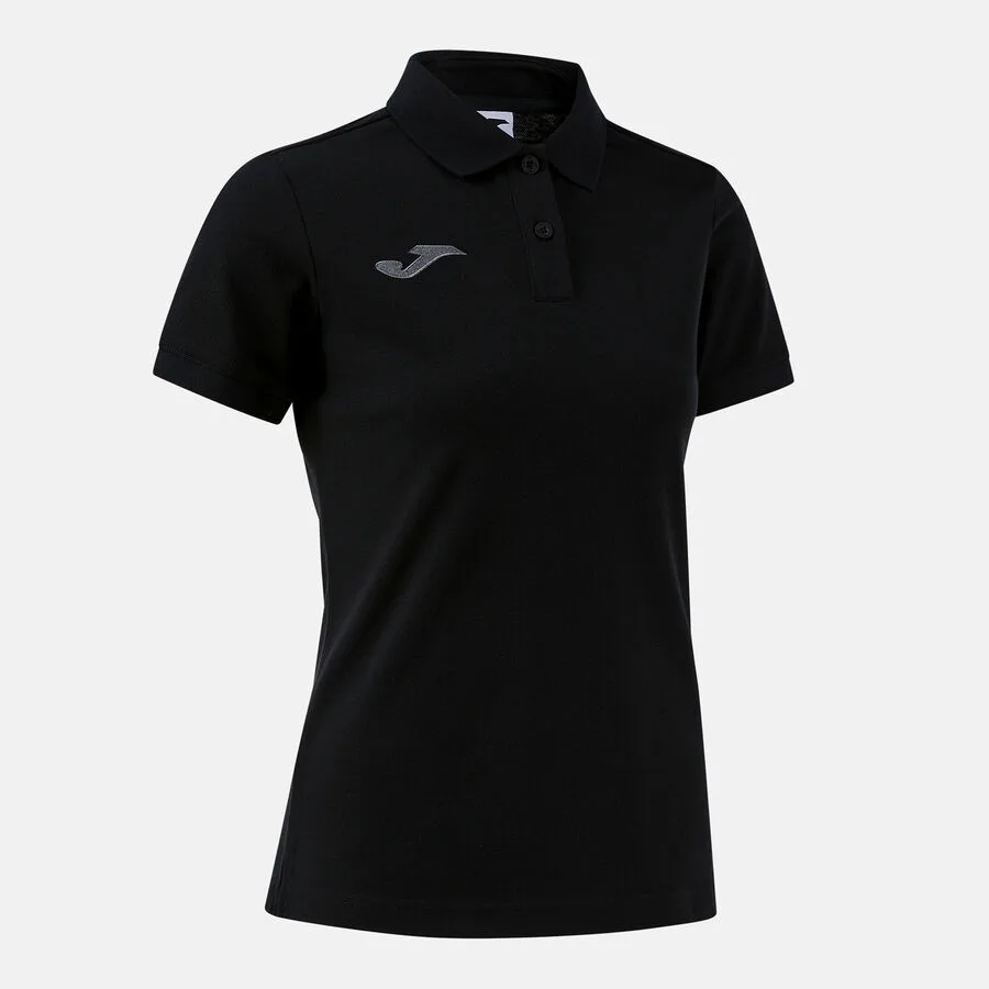 Bali III Polo Women — Schwarz in Schwarz, Schrägansicht