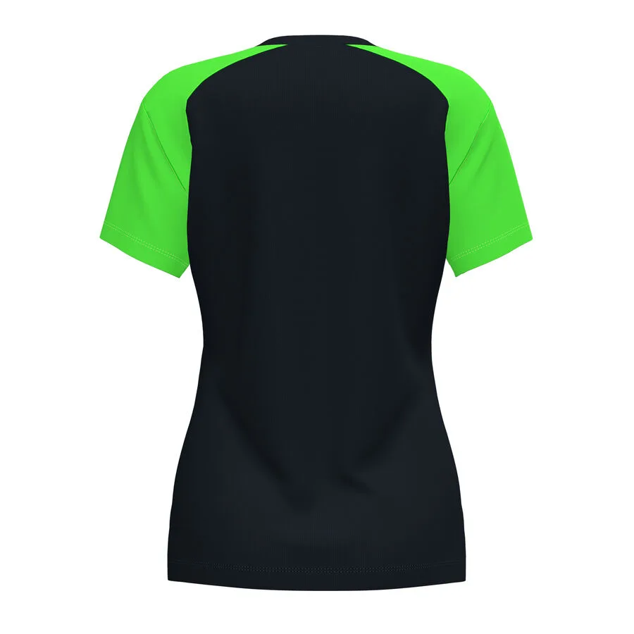 Shirt Academy IV — Schwarz-Neongrün in Schwarz-Neongrün, Rückansicht