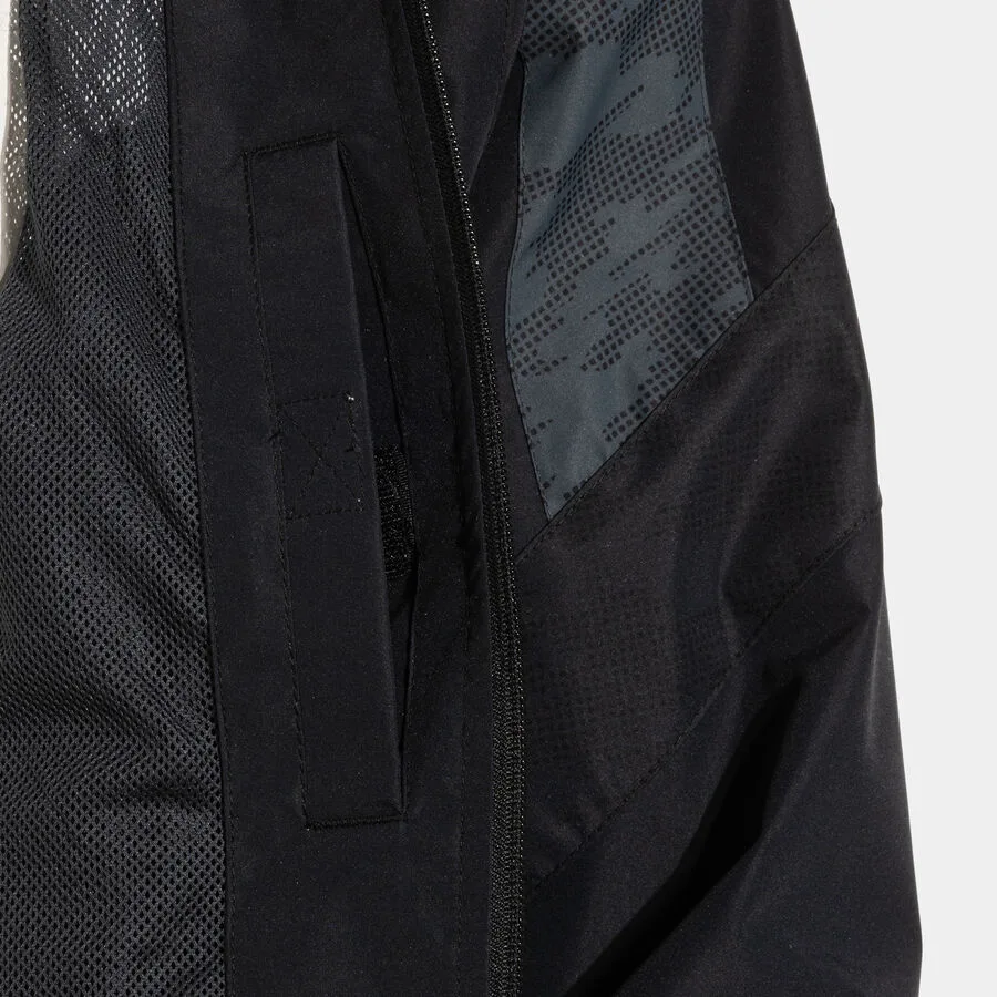 Champions VIII Regenjacke — Schwarz-Antrazith in Schwarz-Antrazith, Detailansicht
